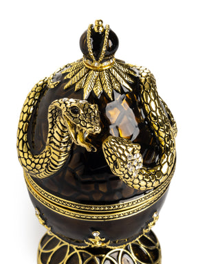 Black Faberge Egg with Snakes