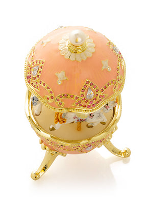 Pink Faberge Egg with Horse Carousel