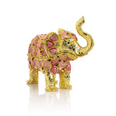 Golden Elephant with Hearts decoration