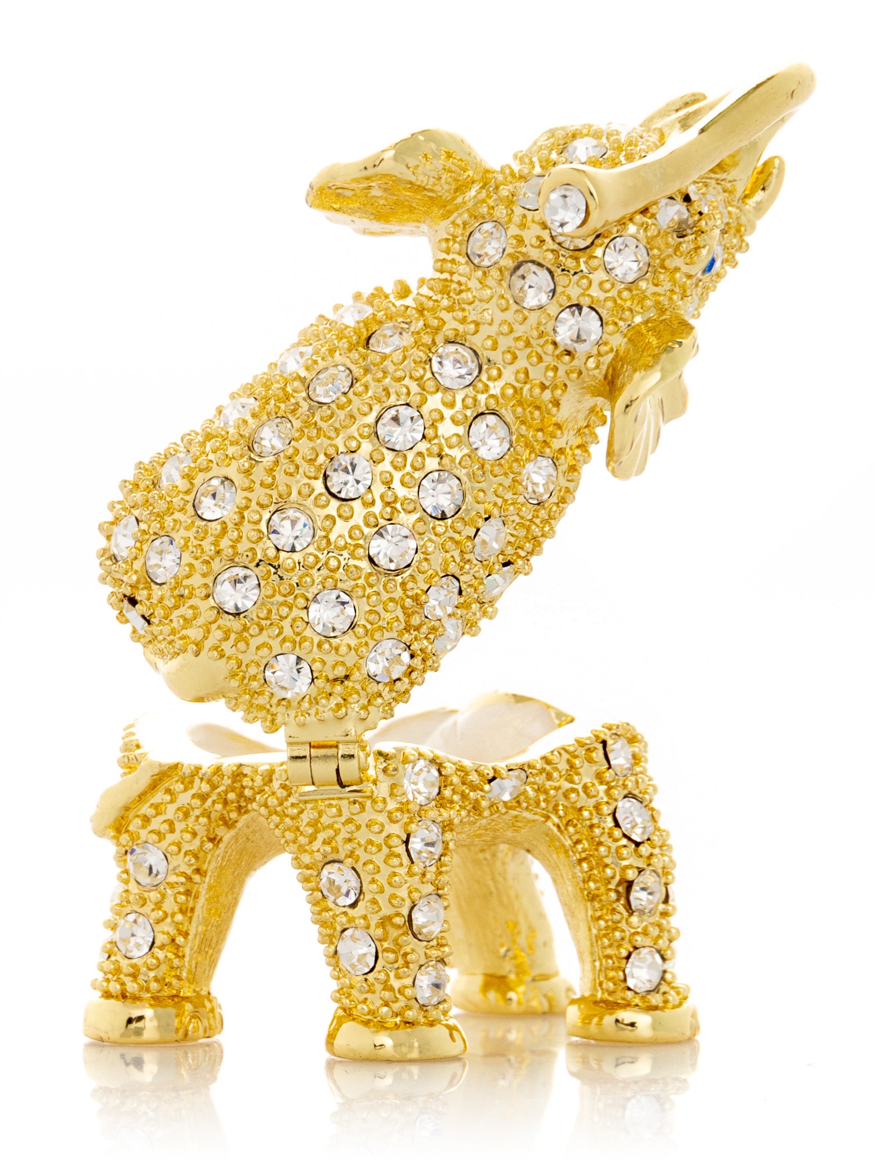 Keren Kopal Golden Elephant with crystals