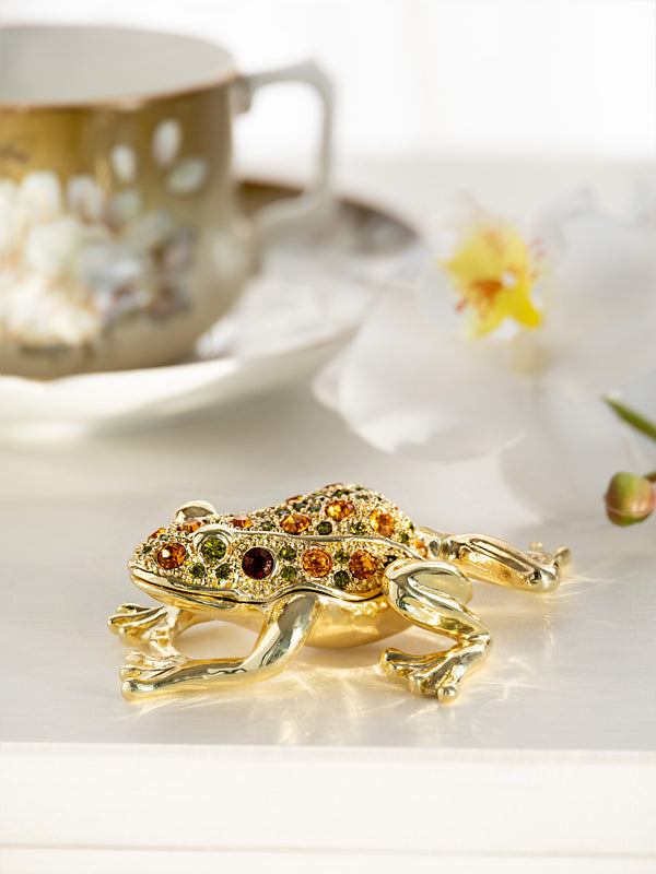 Goldenes Frosch-Schmuckkästchen