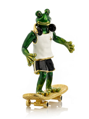 Skateboarding Frog