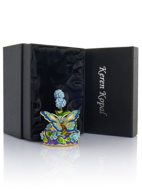 Blue Butterfly on Flowers