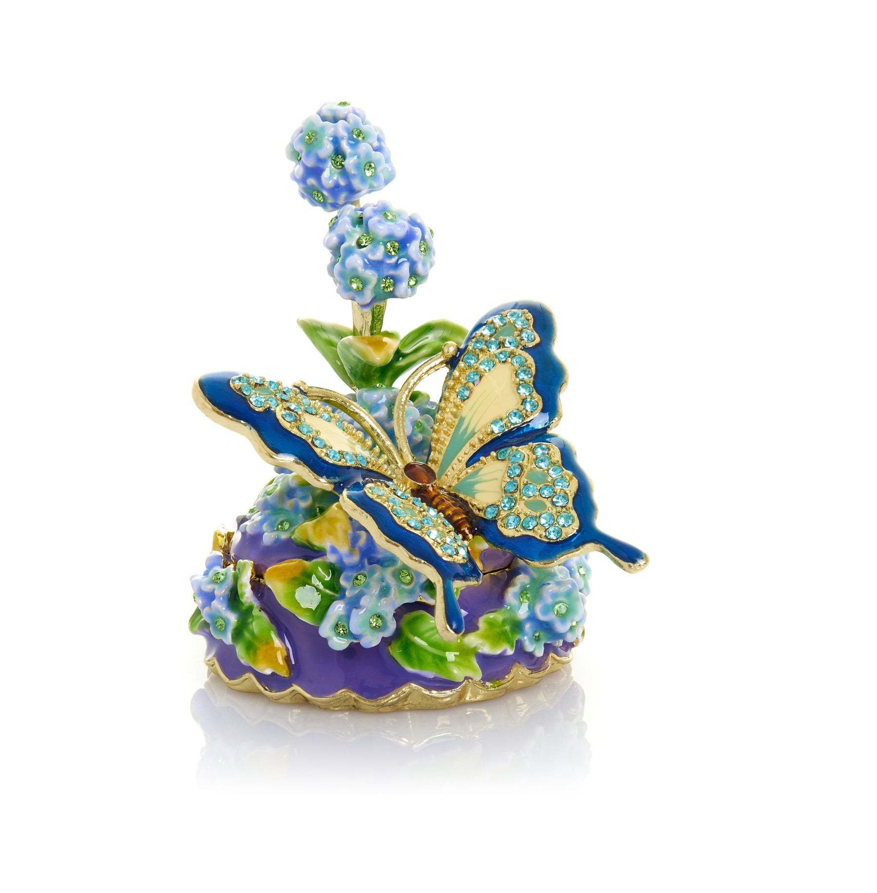 Blue Butterfly on Flowers