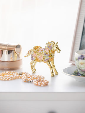 Golden Horse Decorated with butterflies