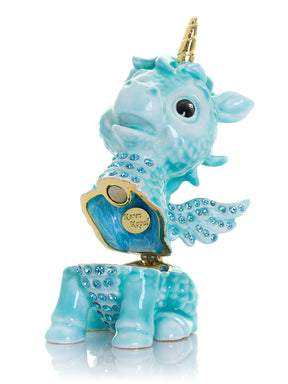 Keren Kopal Cute Blue Unicorn Horse trinket Box Limited Edition 1-250