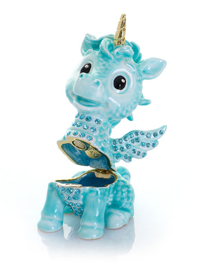 Keren Kopal Cute Blue Unicorn Horse trinket Box Limited Edition 1-250