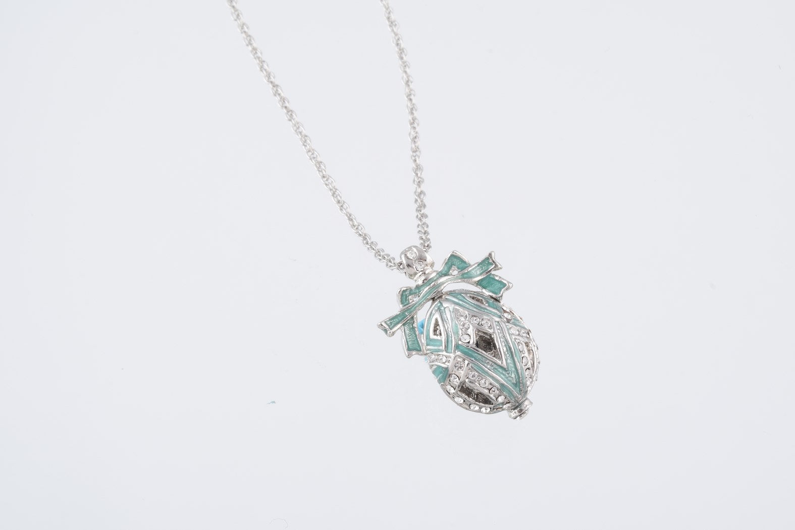 Keren Kopal Silver & Light Green Egg Pendant Necklace