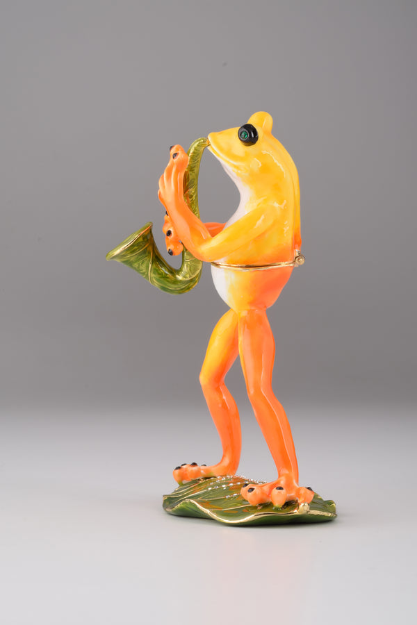 Grenouille Jouant du Saxophone