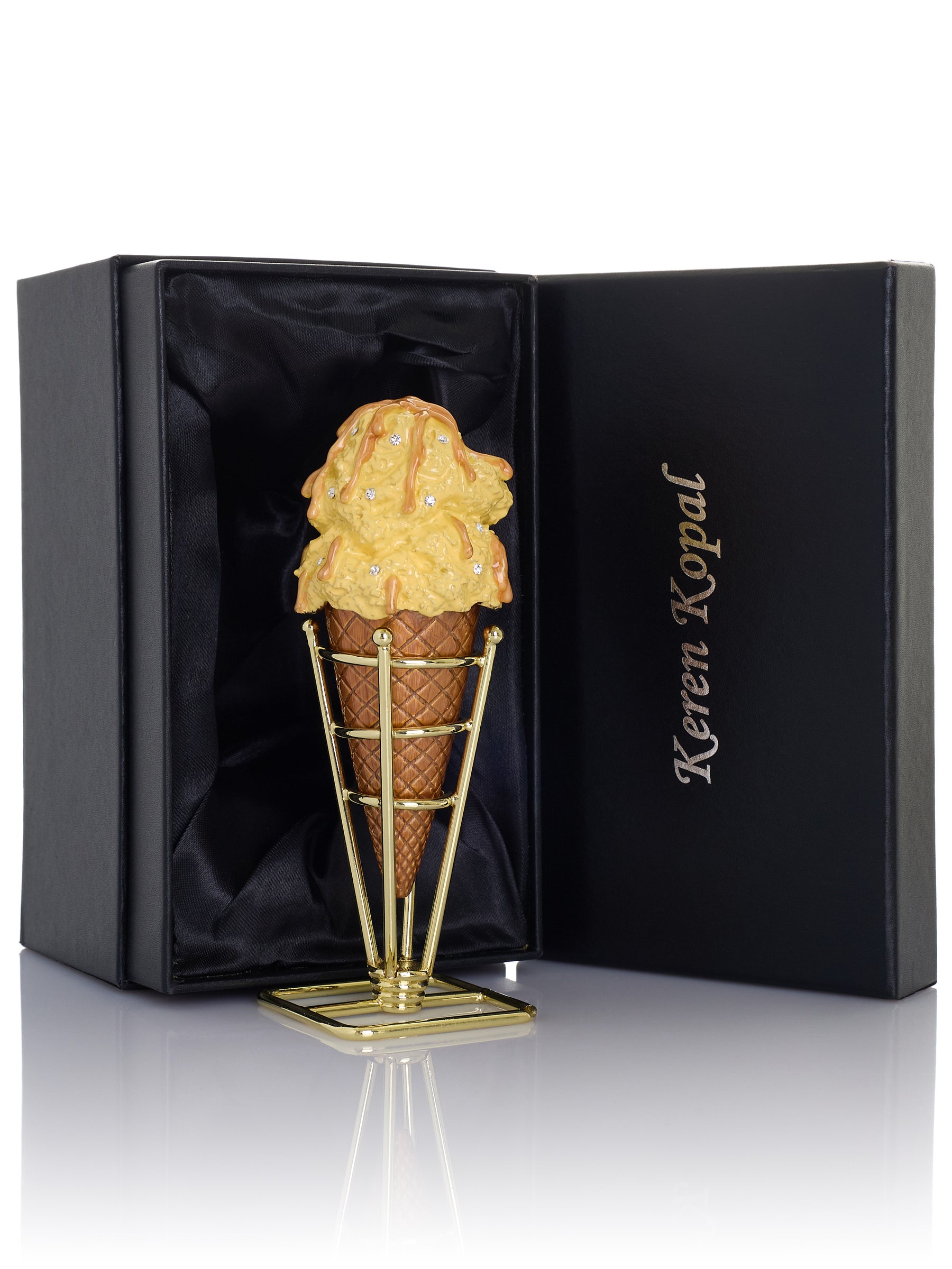 Spécial Été Boîte à bijoux Cornet de Glace Caramel Salé Vanille