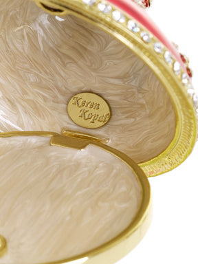 Crystal-Embellished Red Mushroom Trinket Box by Keren Kopal