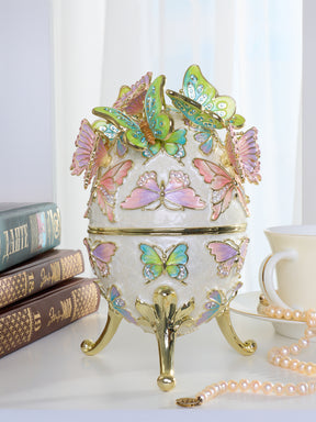 Keren Kopal Limited Edition Enchanted Butterfly Egg Trinket Box with Detachable Crystal Butterflies