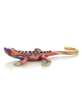 Purple Lizard Jewelry Trinket Box