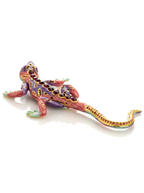 Purple Lizard Jewelry Trinket Box