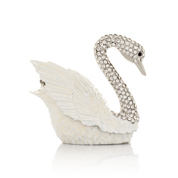 White Swan with Crystals Neck