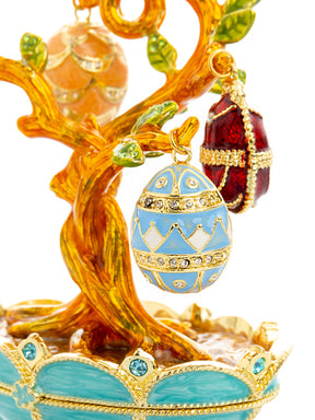 Keren Kopal Faberge Egg Pendant Necklaces Tree