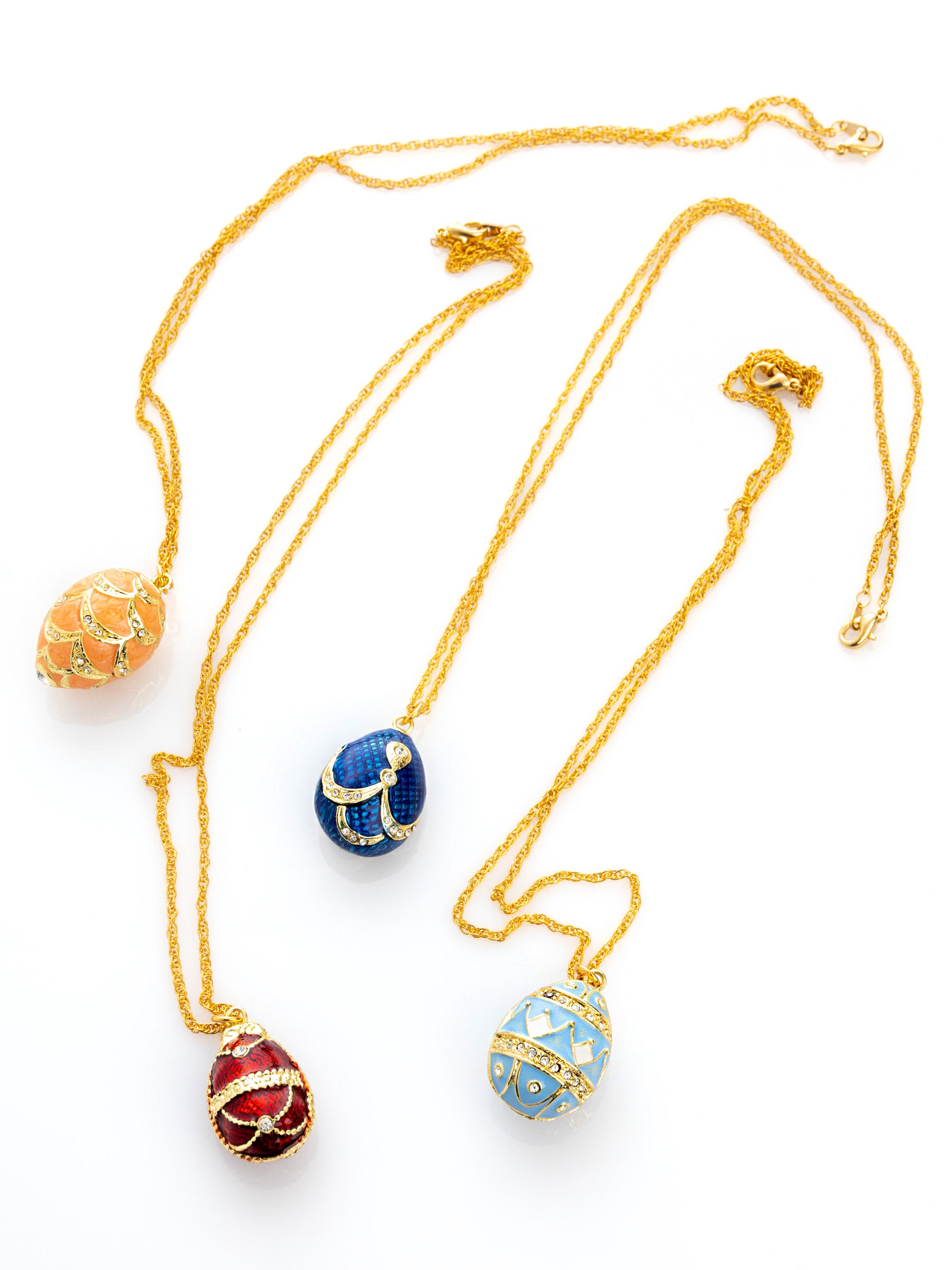 Keren Kopal Faberge Egg Pendant Necklaces Tree
