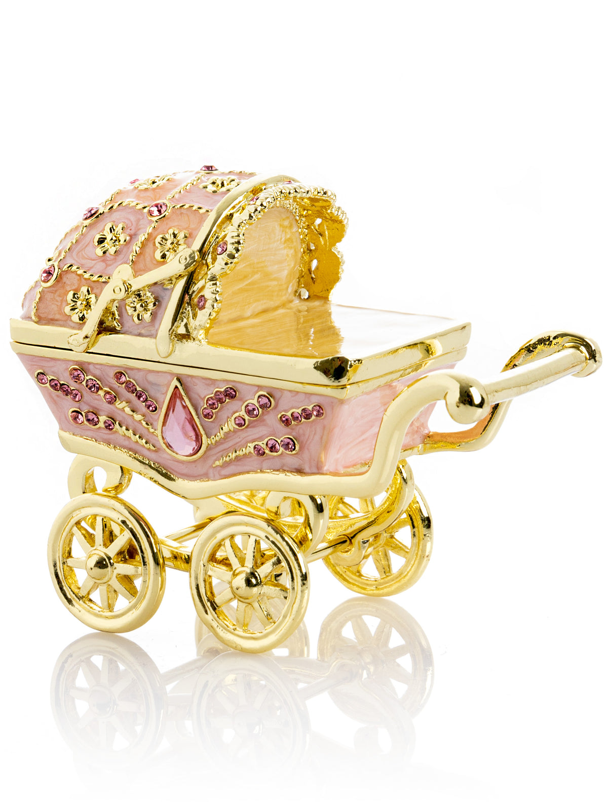 Keren Kopal Pink Baby Carriage Trinket Box