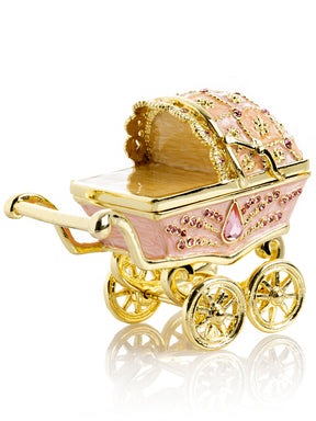 Keren Kopal Pink Baby Carriage Trinket Box