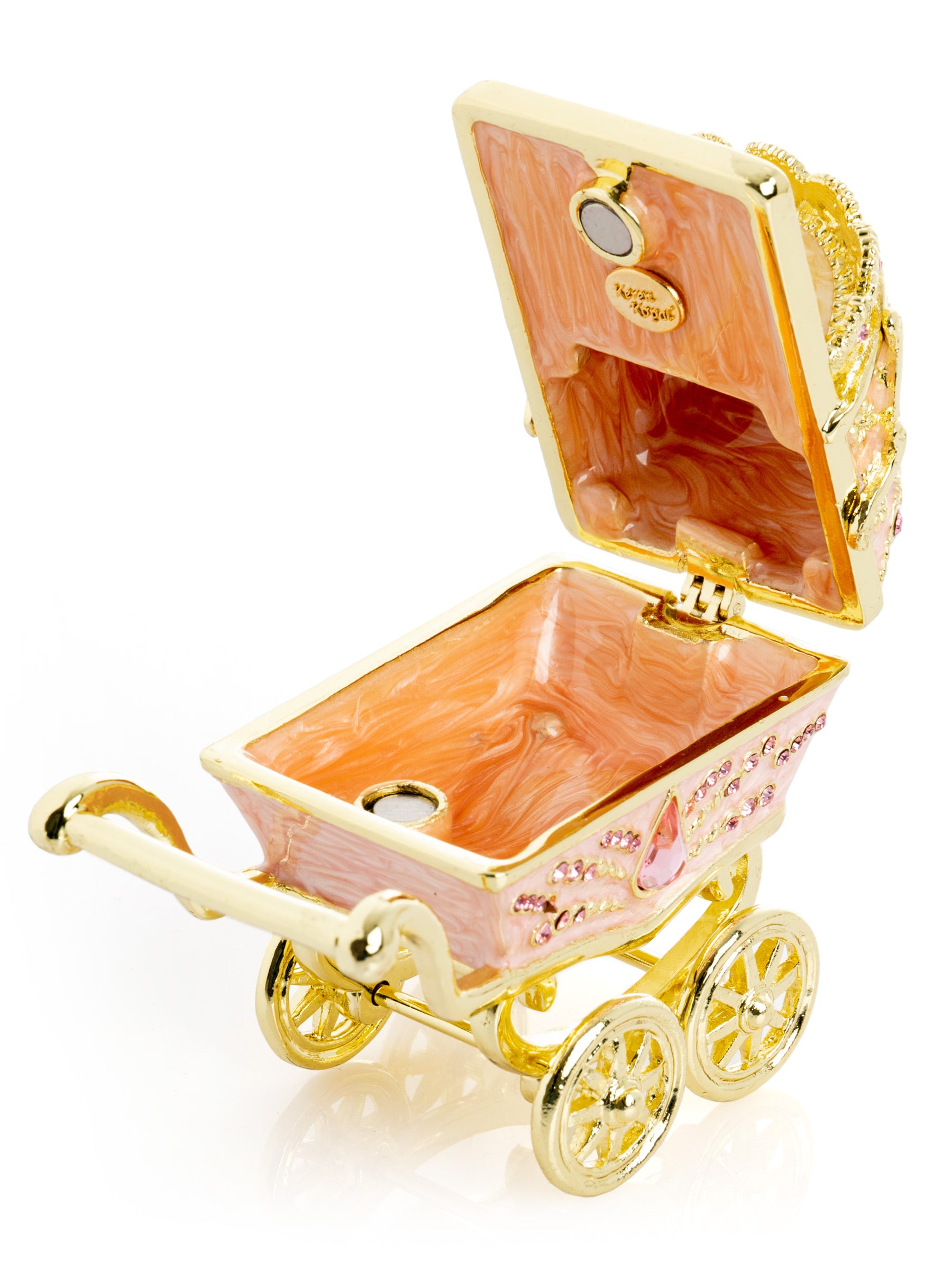 Keren Kopal Pink Baby Carriage Trinket Box