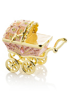 Keren Kopal Pink Baby Carriage Trinket Box
