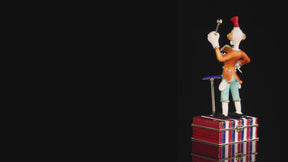 Musical Circus Clown with Timpani Drums Trinket Box