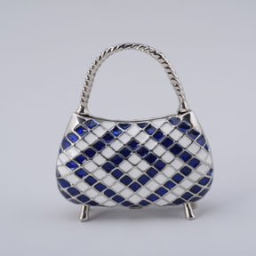 Blue & White Woman Bag Trinket Box