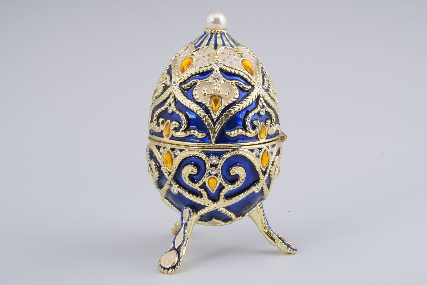 Blue Faberge Music Playing Egg