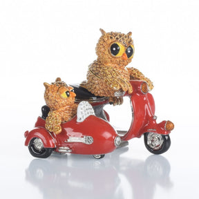 Brown Owl & Owlet red bike with sidecar Limited edition 1 of 250