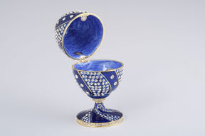 Blue with Crystals Faberge Egg