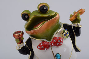 Business Frog Holding a Cigar