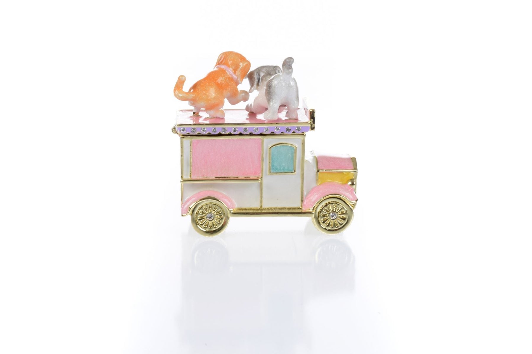 Dog puppies London bus Trinket Box