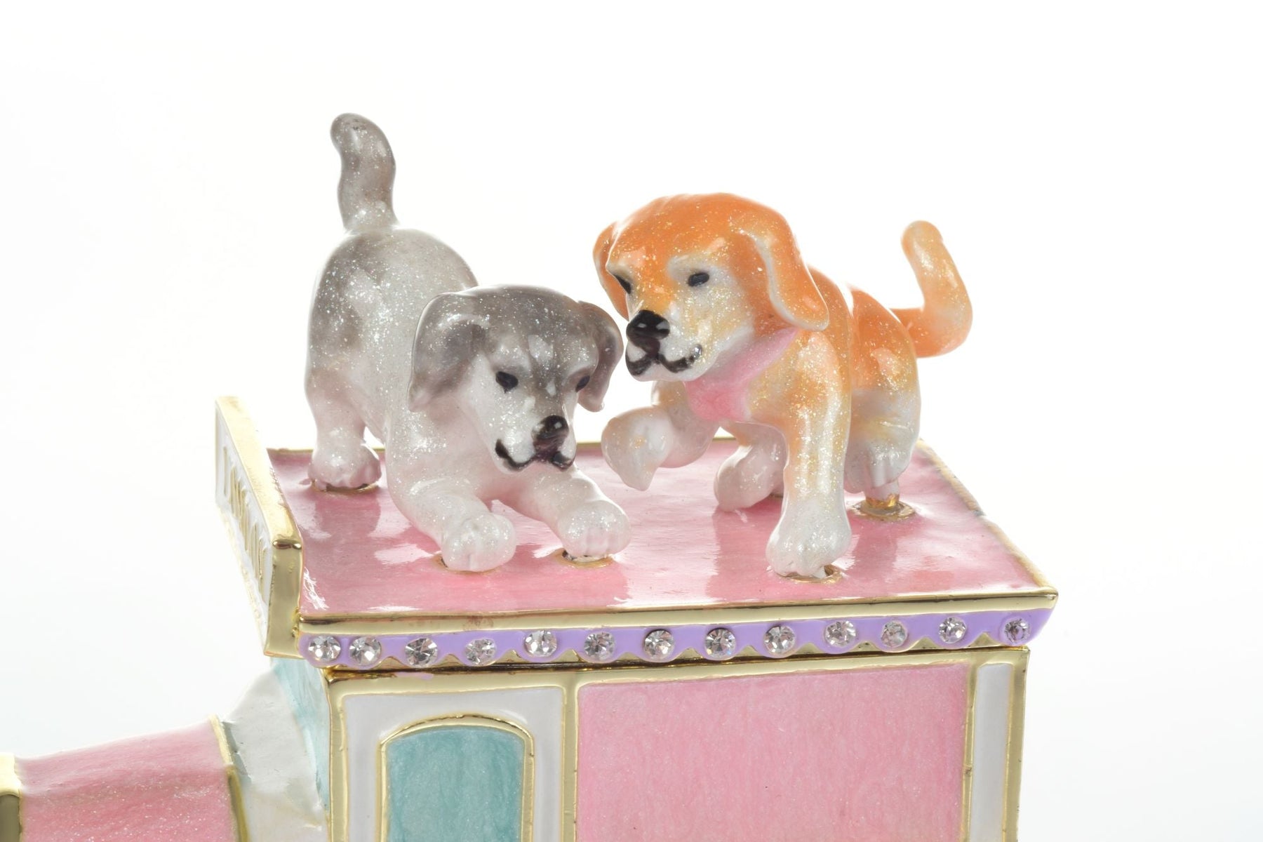 Dog puppies London bus Trinket Box