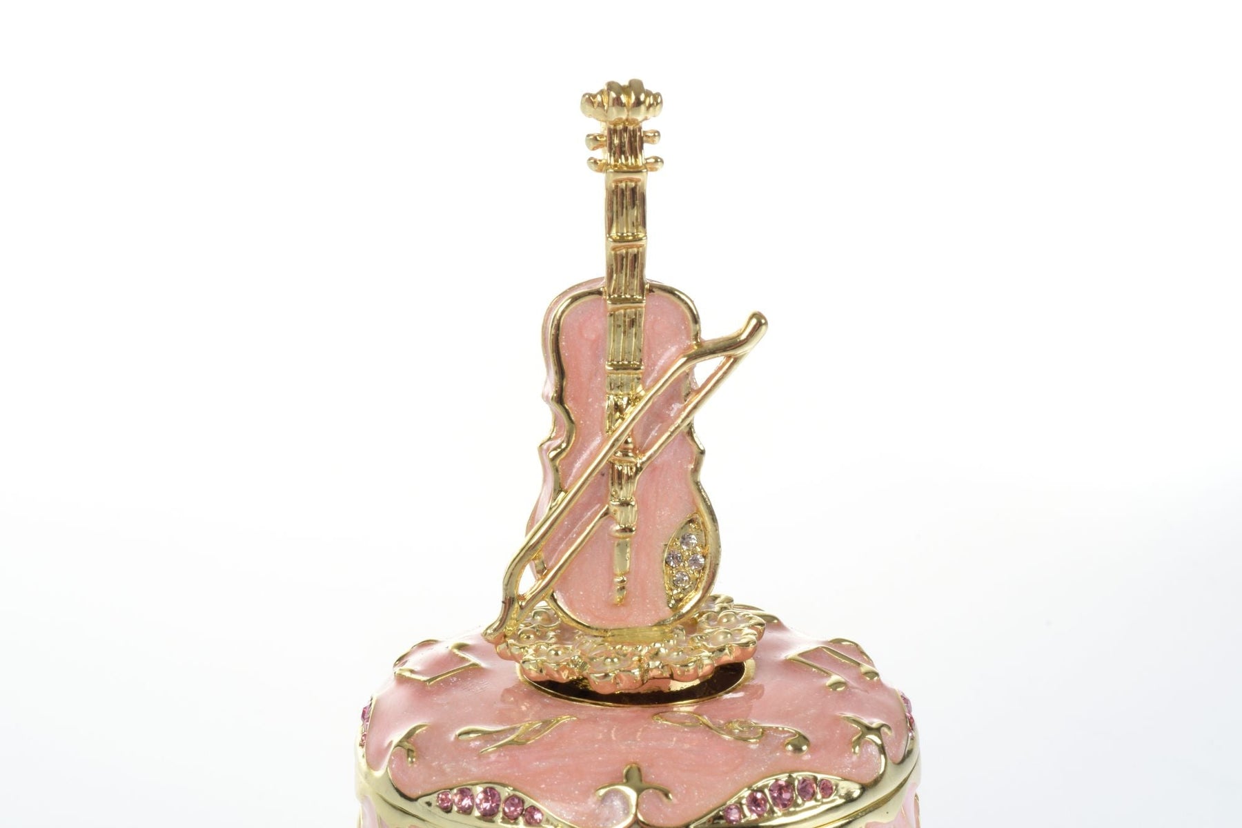 Pink Musical Violin Wind up Music Box