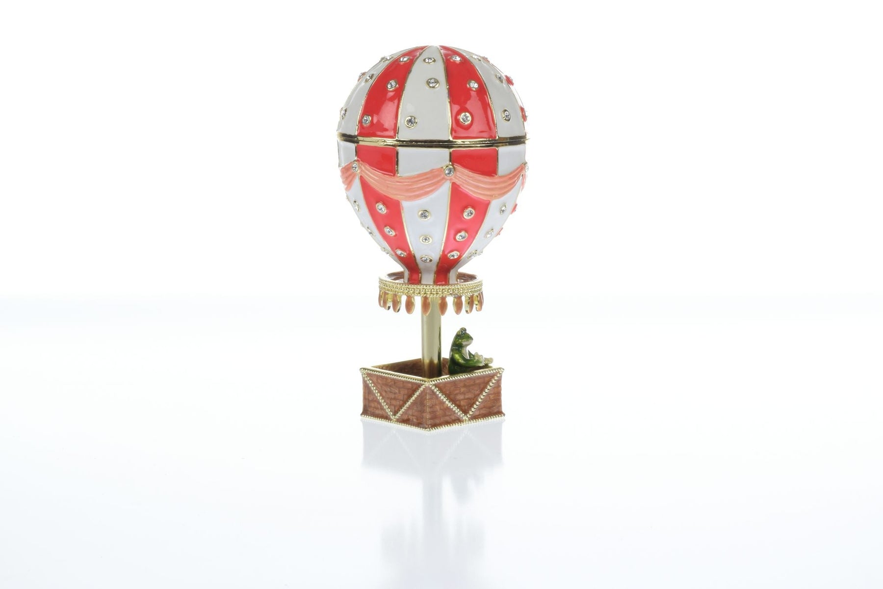 Red Hot air balloon with frog Limited edition 1-250