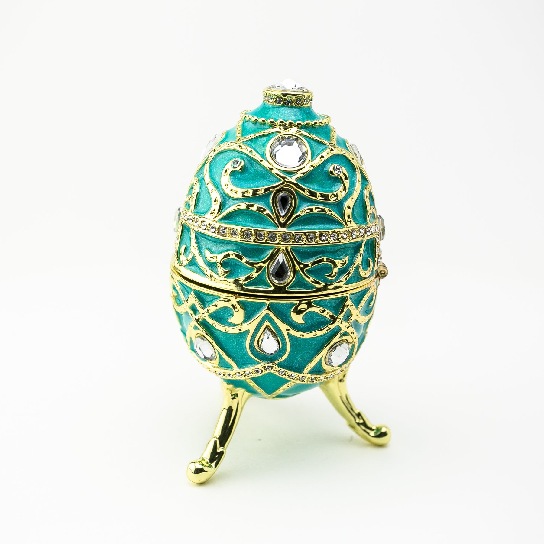 Turquoise Music Playing Russian Egg