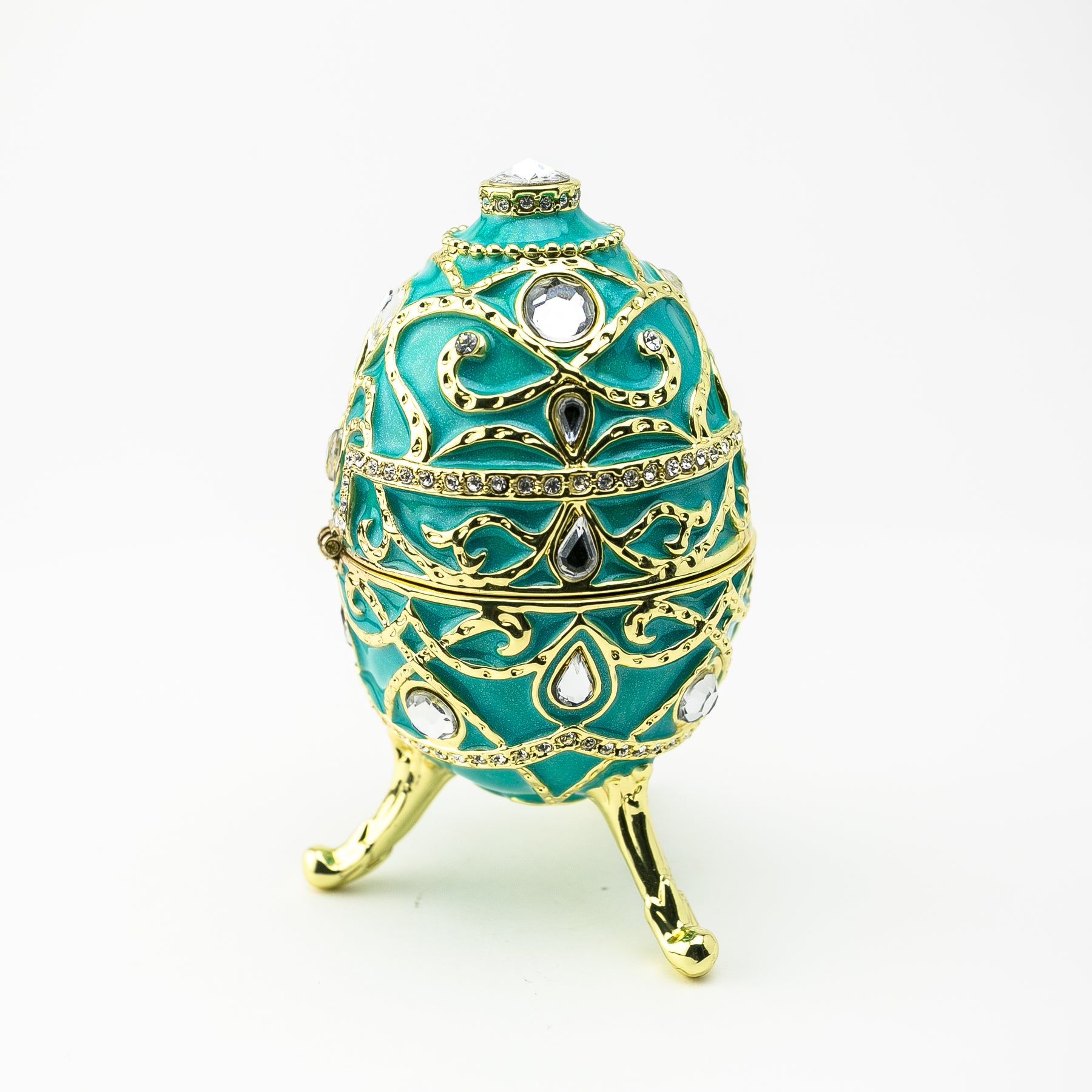 Turquoise Music Playing Russian Egg