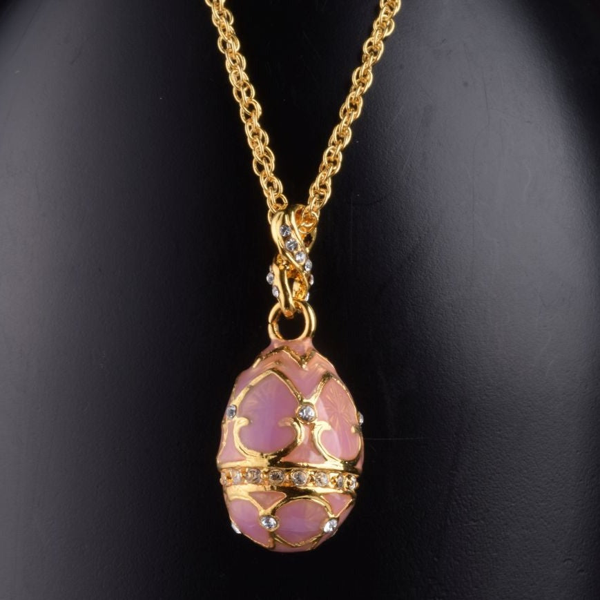 Pink Egg Pendant Necklace