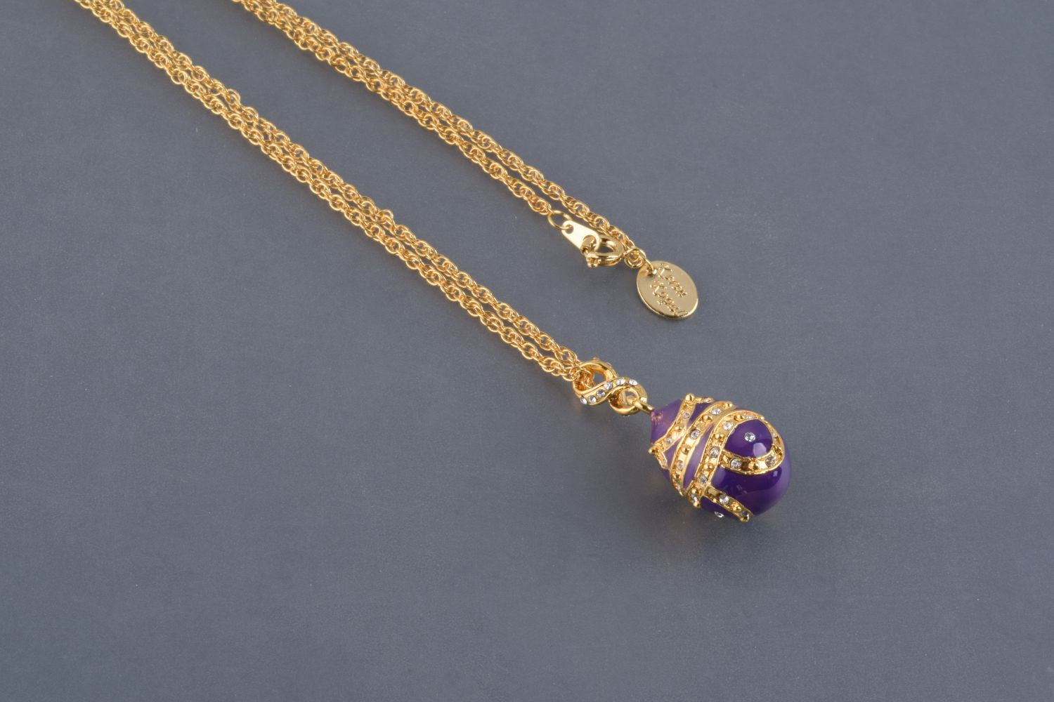 Purple Egg Pendant Necklace