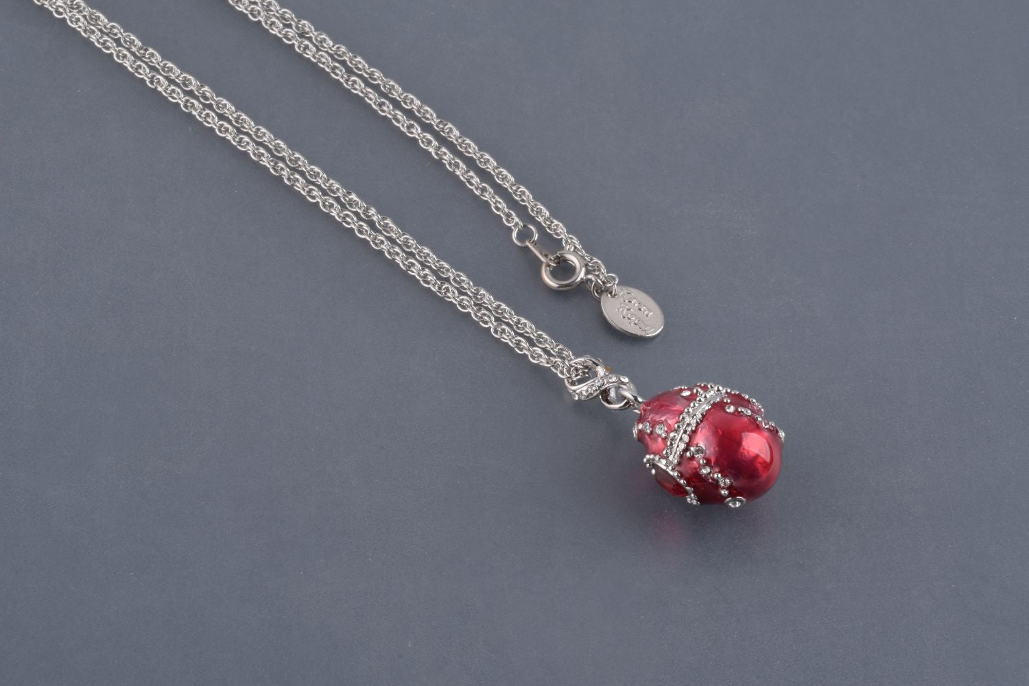 Red Egg Pendant Necklace