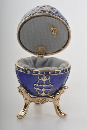 Keren Kopal Blue Faberge Egg Music Box  78.25