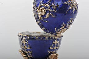 Keren Kopal Blue Faberge Egg Music Box  78.25