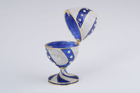 Blue & White Faberge Egg  Keren Kopal