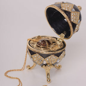 Keren Kopal Brown Faberge Egg with Egg Pendant Inside  127.00