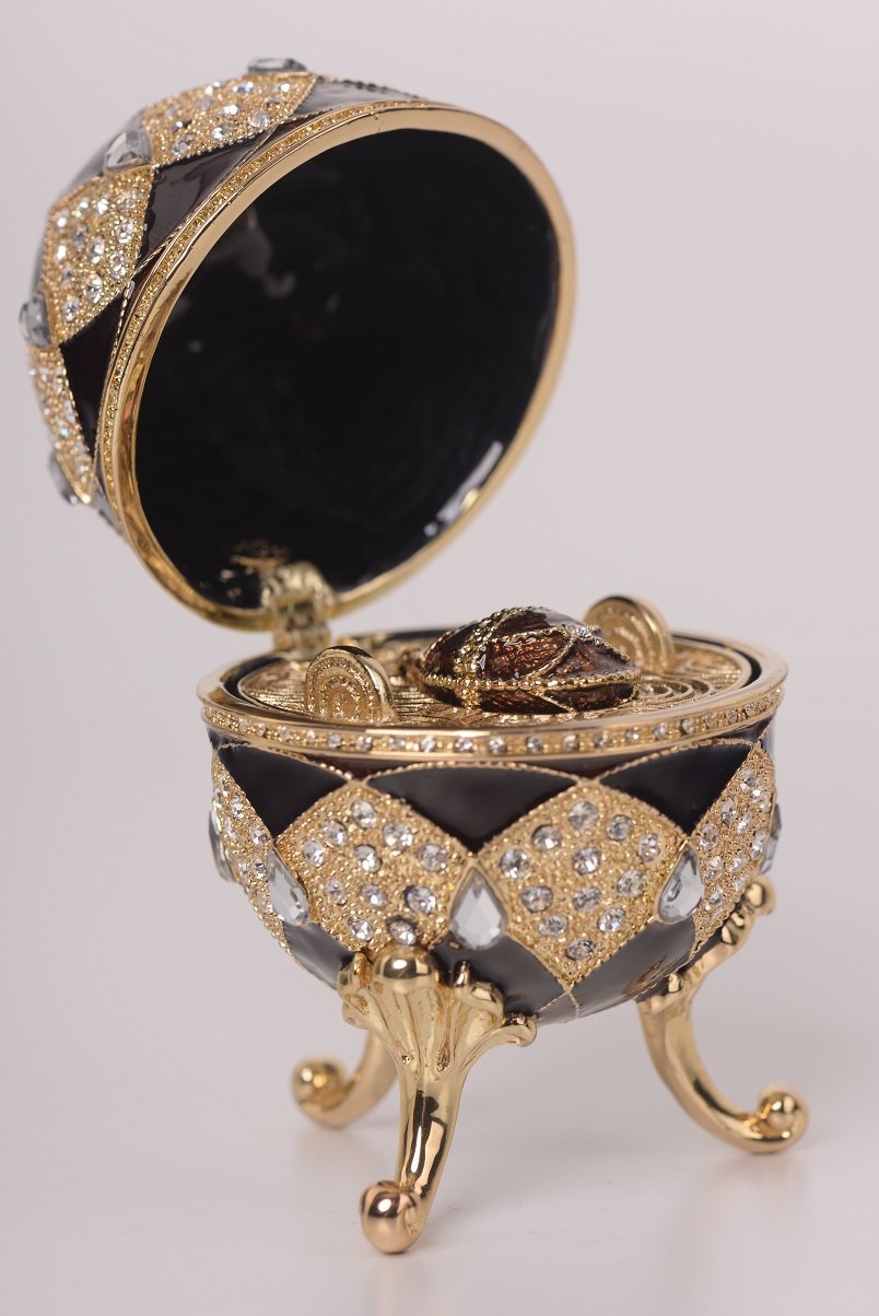 Keren Kopal Brown Faberge Egg with Egg Pendant Inside  127.00