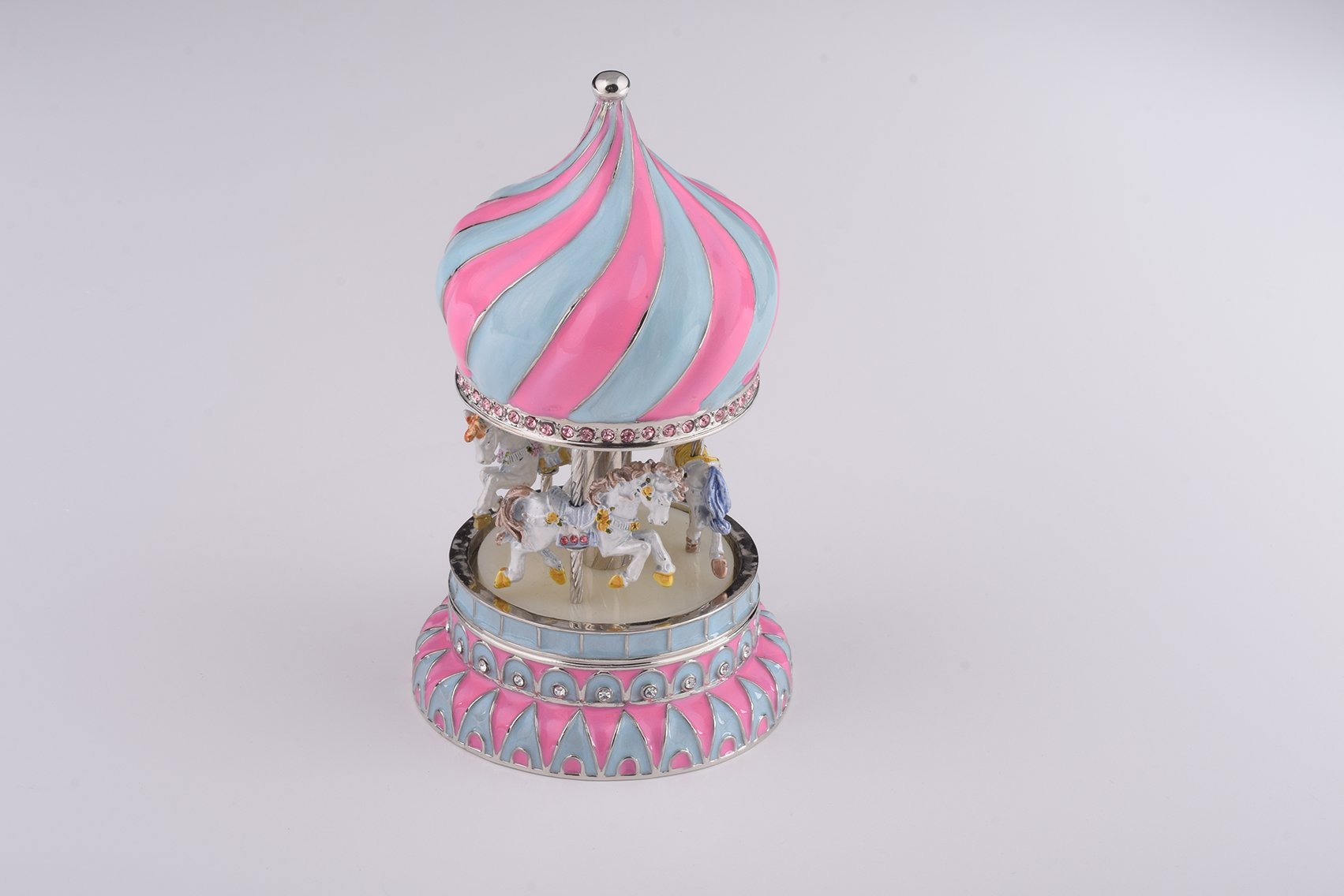 Pink Wind up Musical Carousel Carousel music box Keren Kopal