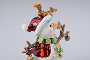 Keren Kopal Christmas Snowman with a Squirrel on His Head  66.00