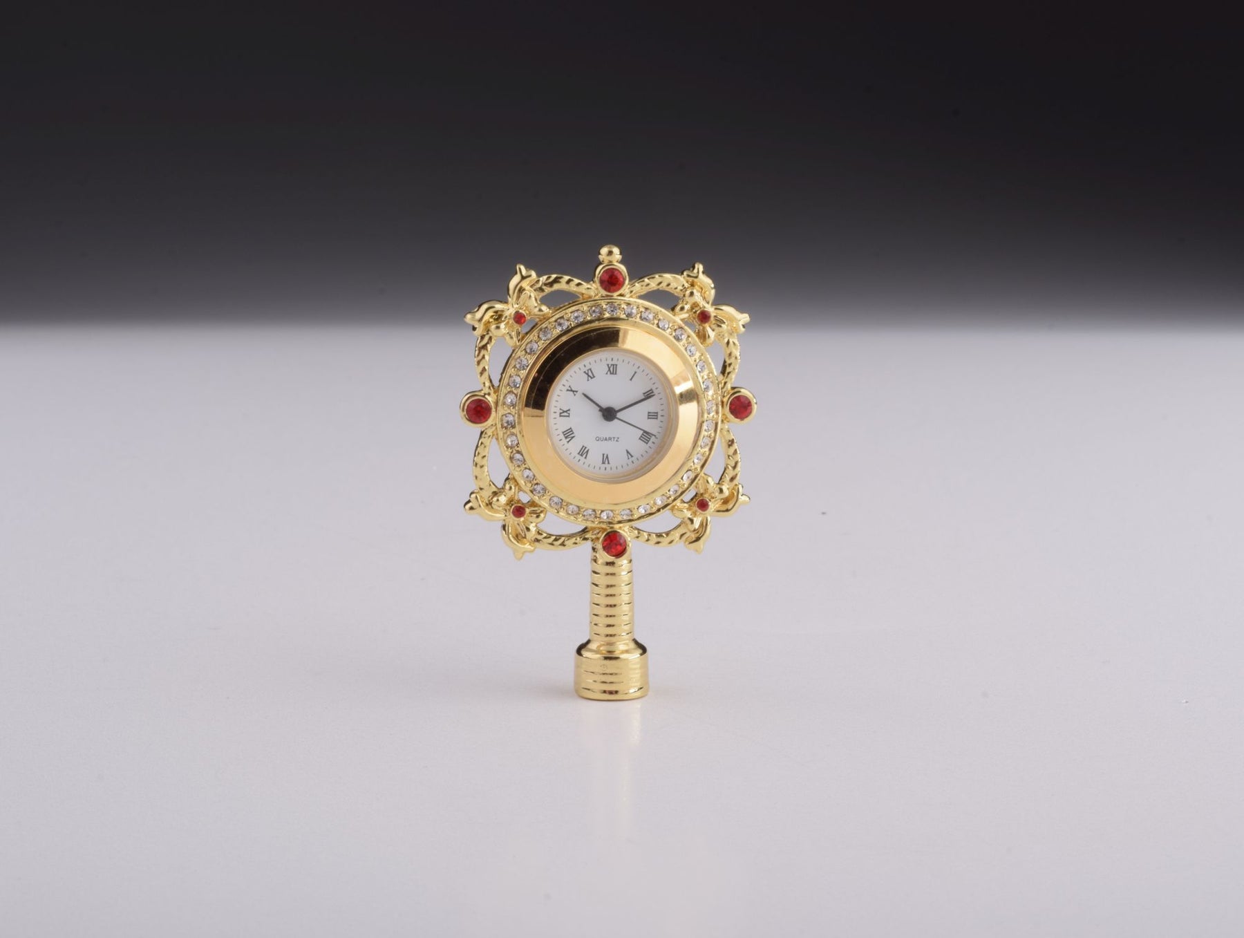 Red Faberge Egg with Clock Inside