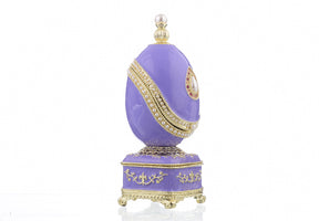 Purple Faberge Egg with Pearl