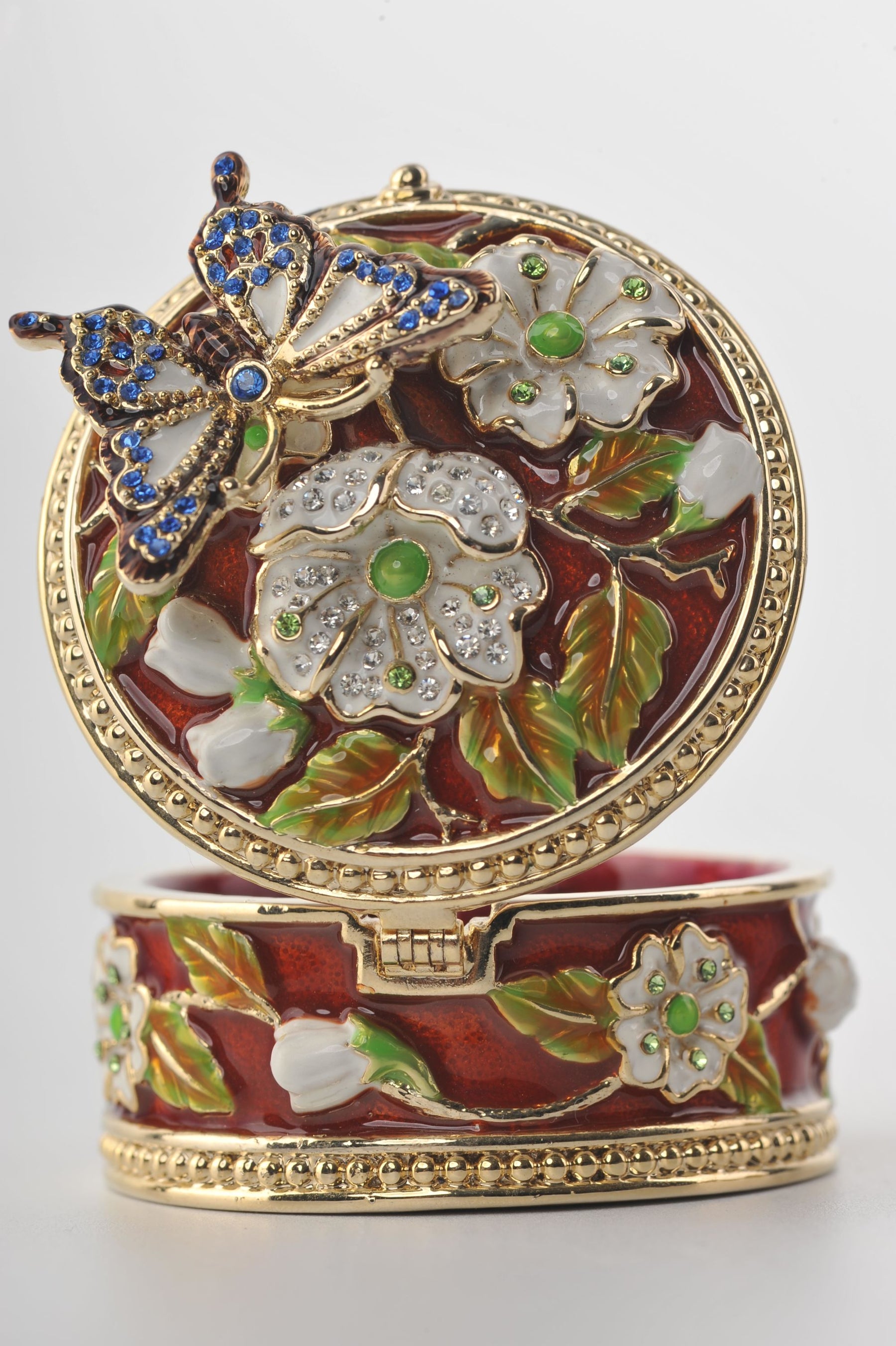 Butterfly & Flowers Trinket Box